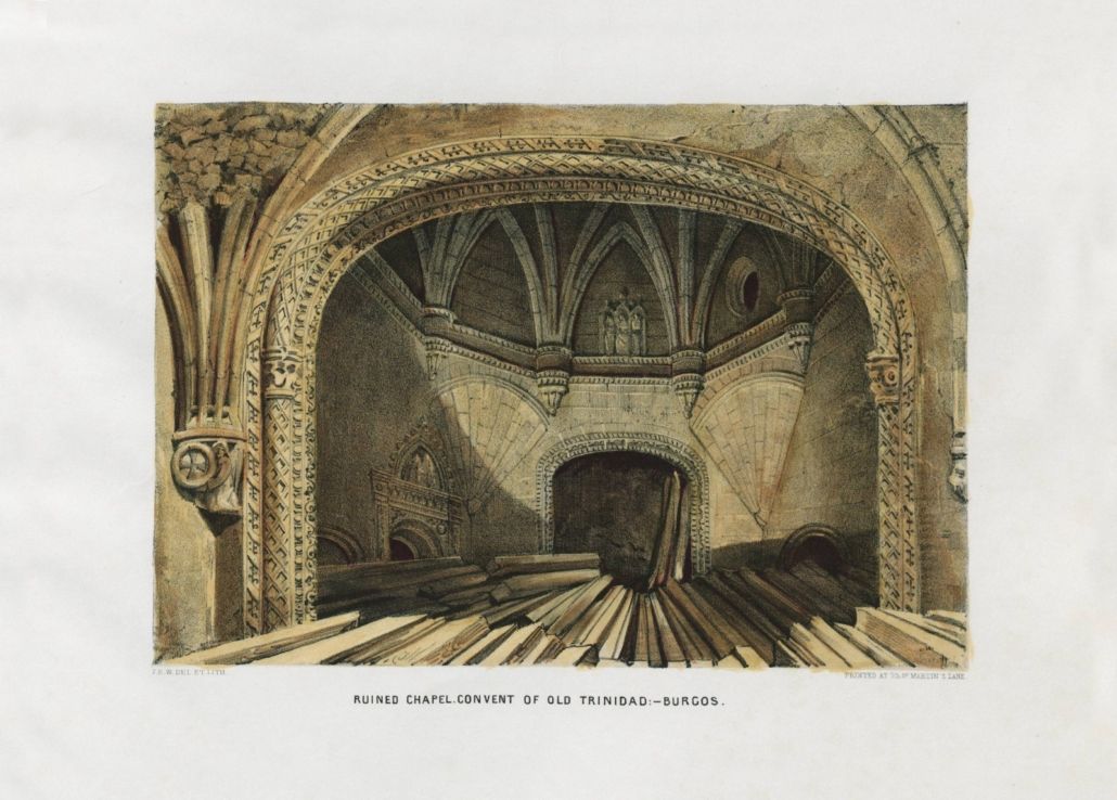 Grabado John Barley Waring 1856 Capilla de los Medina